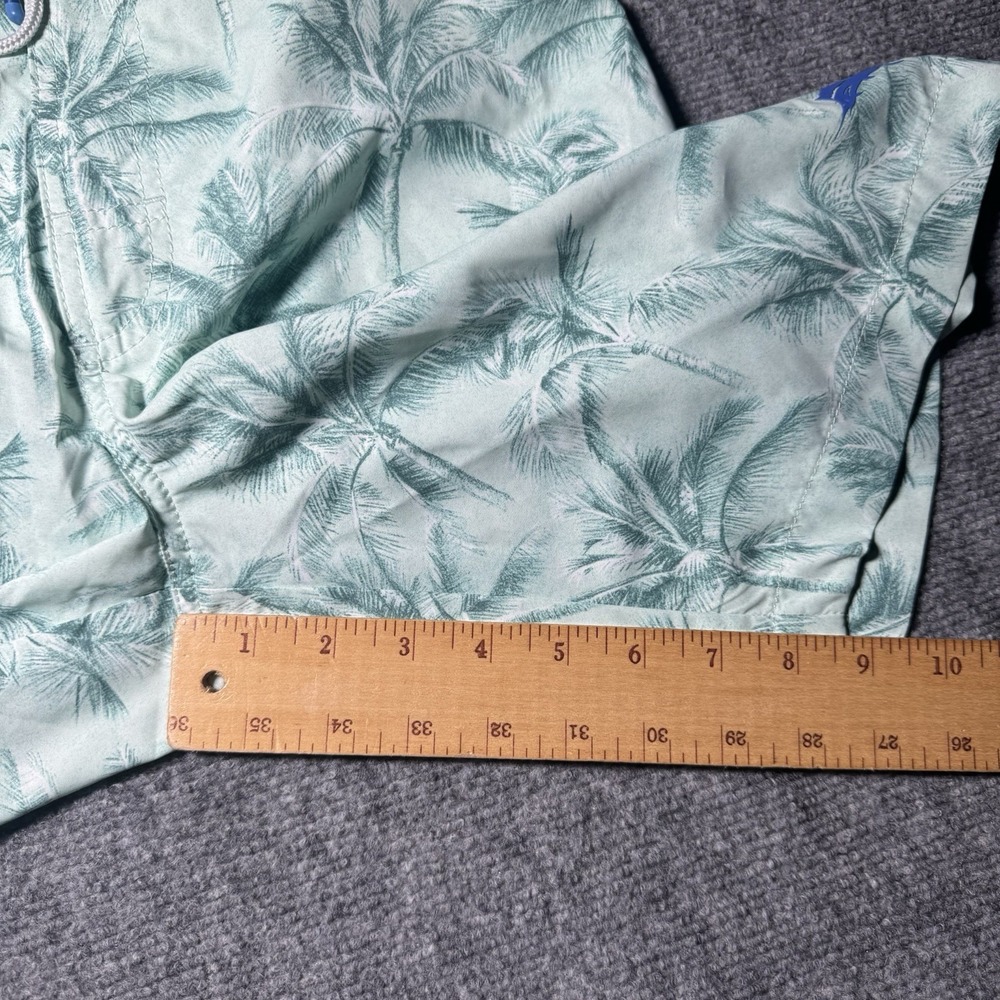 Tommy Bahama Swim Trunks Mens M Green Tropical Palm Print Board Shorts Liner - Picture 11 of 13